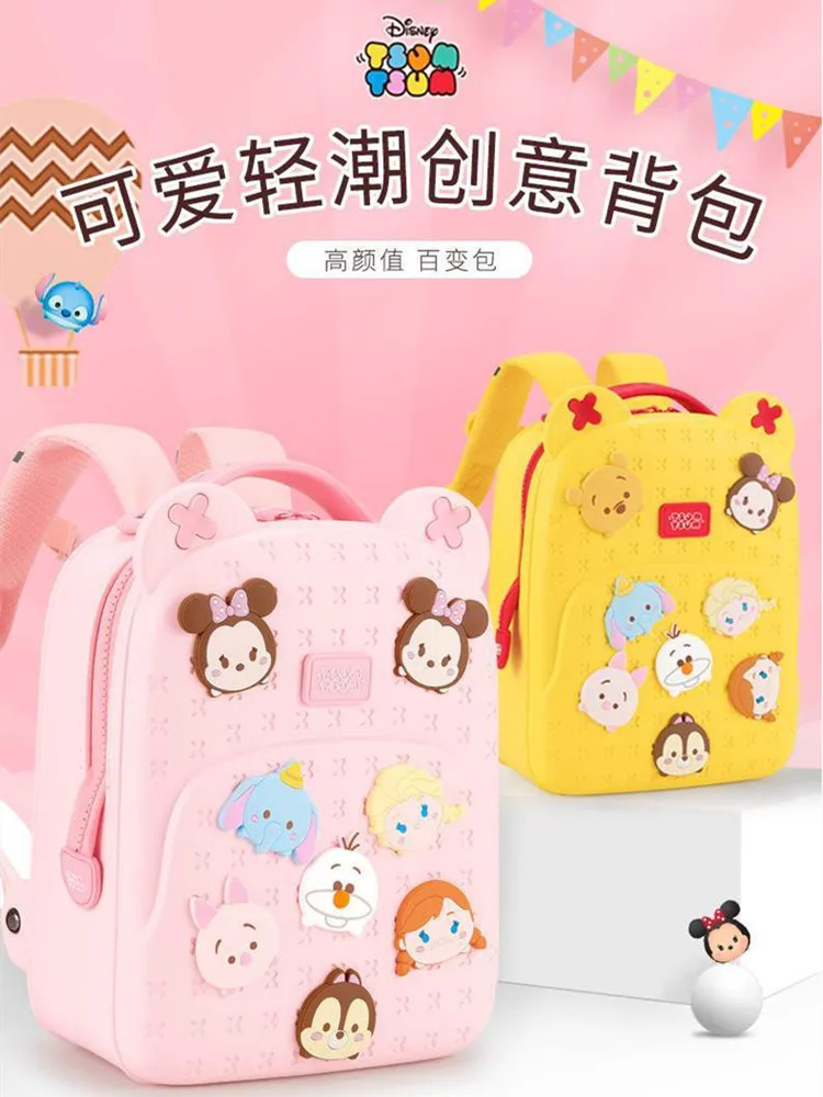 2022 Disney Children Backpack For Girls Boys DIY Primary School Student Shoulder Orthopedic Bag Large Capacity Kids Gift Mochila