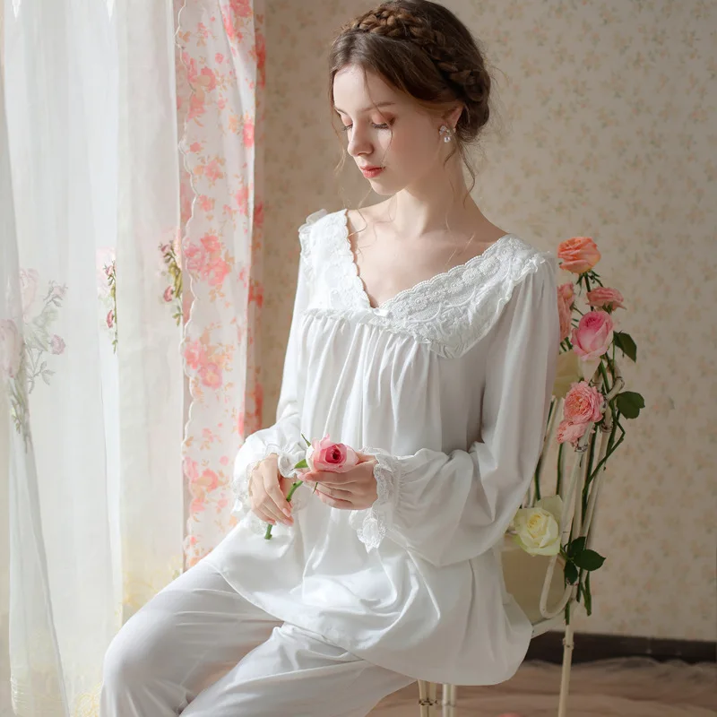 Roseheart Blue Sexy Women Sleep Nightwear Suits V Neck Night Lace Bow Cotton Pajama Sets Sleepwear 2 Pieces Shorts Homewear