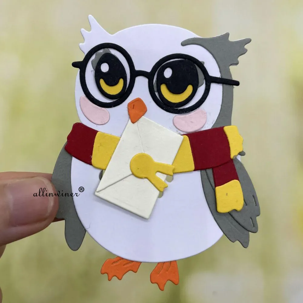 Конверт с совой книга металлические трафареты для резки DIY скрапбукинга