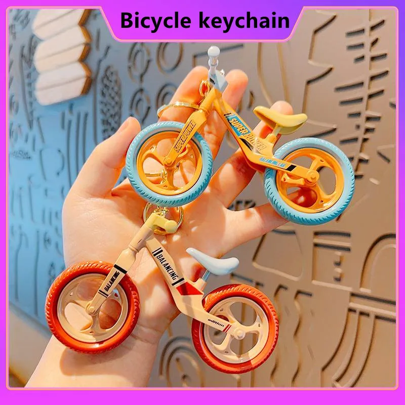 Creative Bicycle Keychain 360 ° Rotating Handlebar Detachable Seat Keyring Children's Toys mtb Road Mountain Bike Accessories