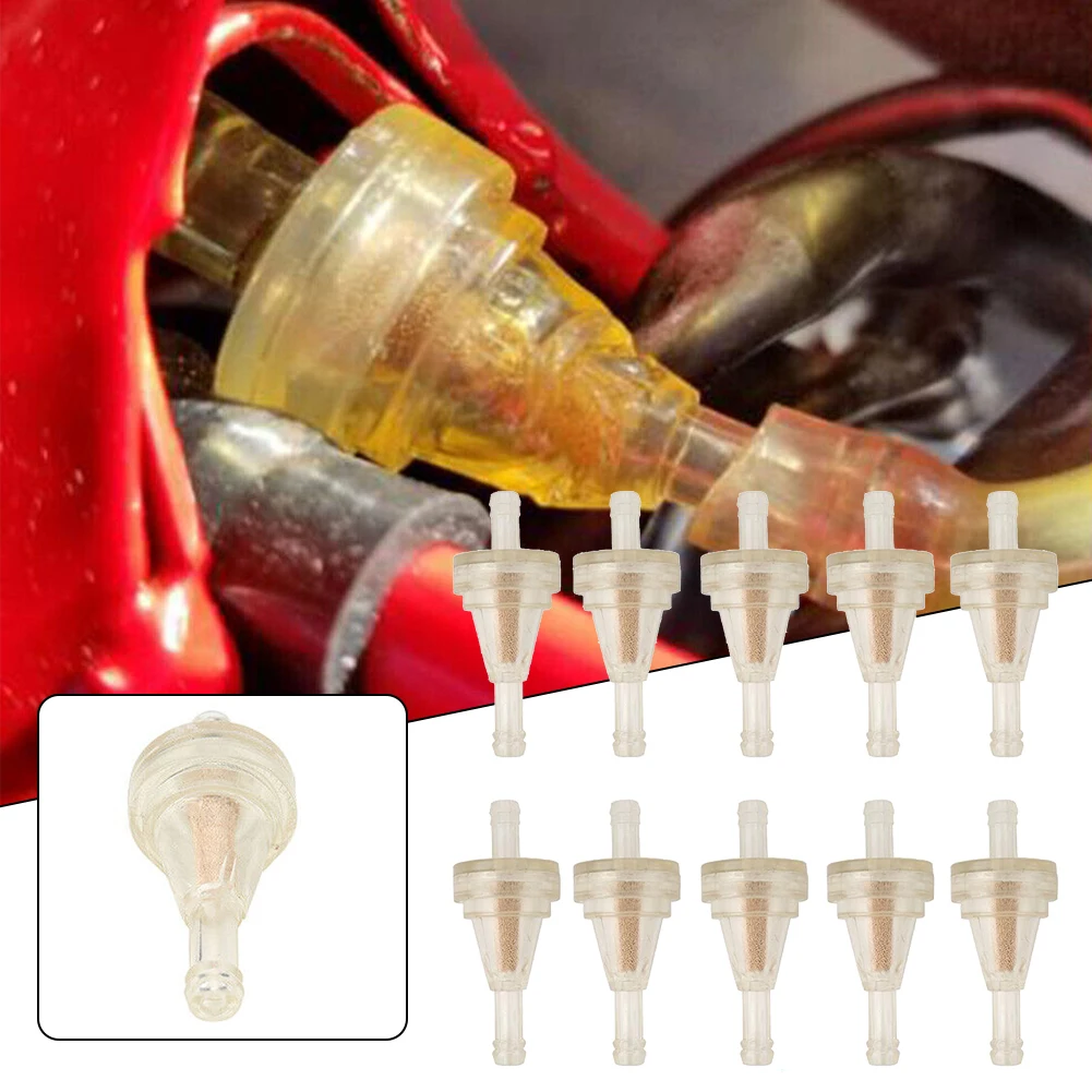 

10pcs 1/4 Clear Motorcycle Inline Gas Fuel Filter For Dirt Bike ATV UTV Inline Fuel Filters Replacement