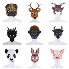 Маска для косплея на Хэллоуин для взрослых и детей, 3D маска с животными из пенополиуретана, кролик, собака, олень, дракон, для женщин и мужчин, маска для ролевых игр на карнавал, вечеринку, клуб