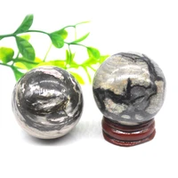 silver leaf jasper yoni ball natural stone and crystal reiki energy gemstone healing quartz globe emf meditation yoga tool