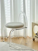 cosmetic chair bedroom ins style transparent acrylic chair leisure light luxury dining chair nordic simple dressing stool