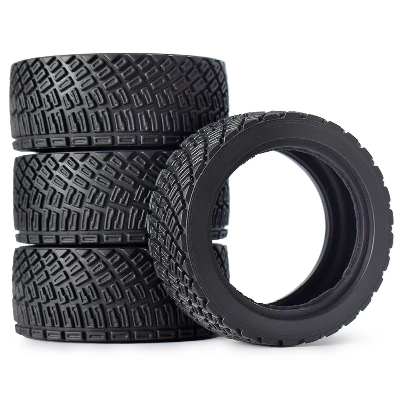 

Austa RC Car Rubber Tires 4PCS 67mm for 1/10 Rolly HPI WR8 HSP 94177 WLtoys 1/14 144001 RC Car Replacement Part Black