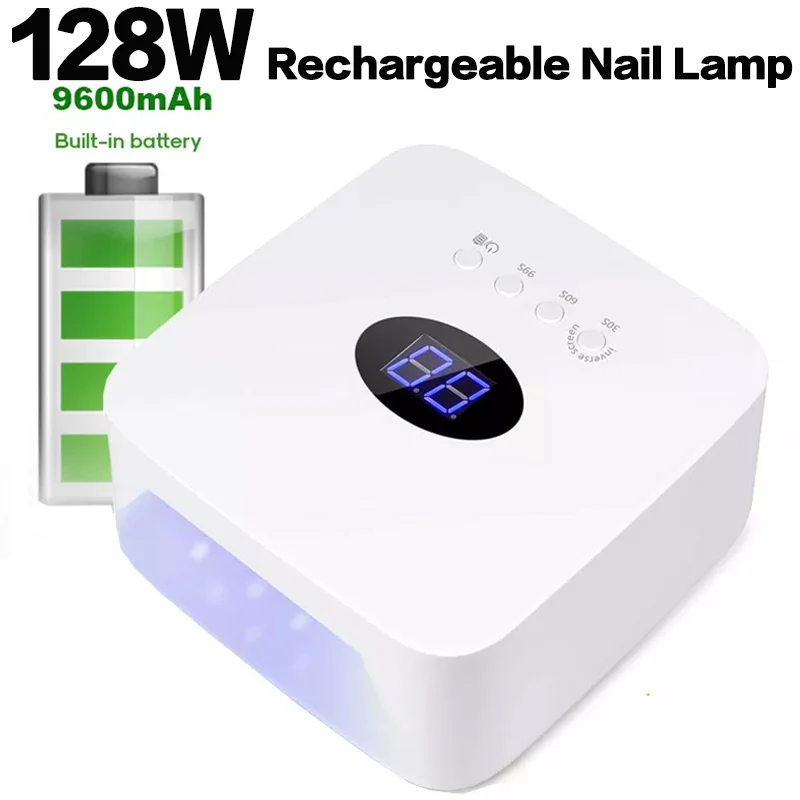 

Nail Nail Lamp Nail Built-in Lamp Battery Wireless Dryer For Nail Upgraded Lamp Manicure 15600mah 2023 Rechargeable