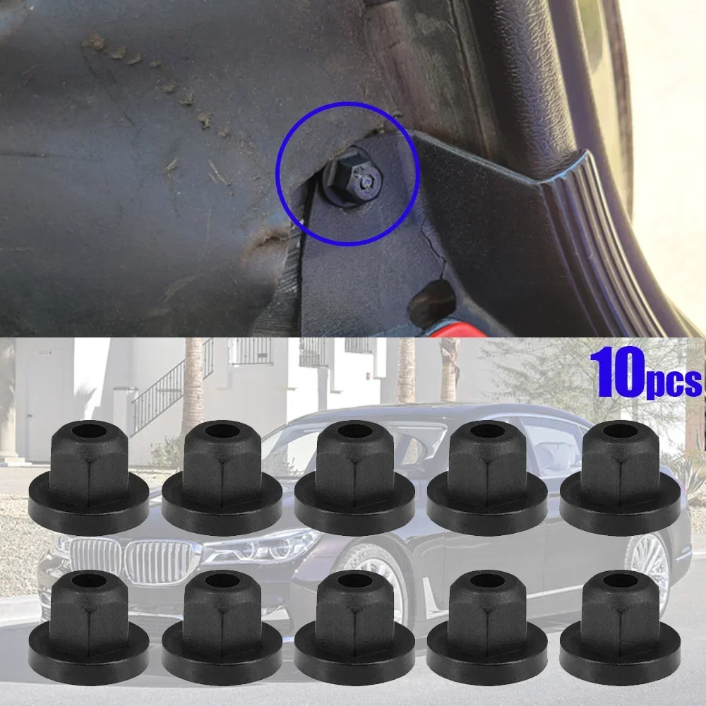 

10x для Mercedes Benz 0039900251 Гайка BMW M6 без резьбы, держатель кабеля, монтажная заклепка, новая пластиковая гайка корпуса, фланцевый зажим 16131176747