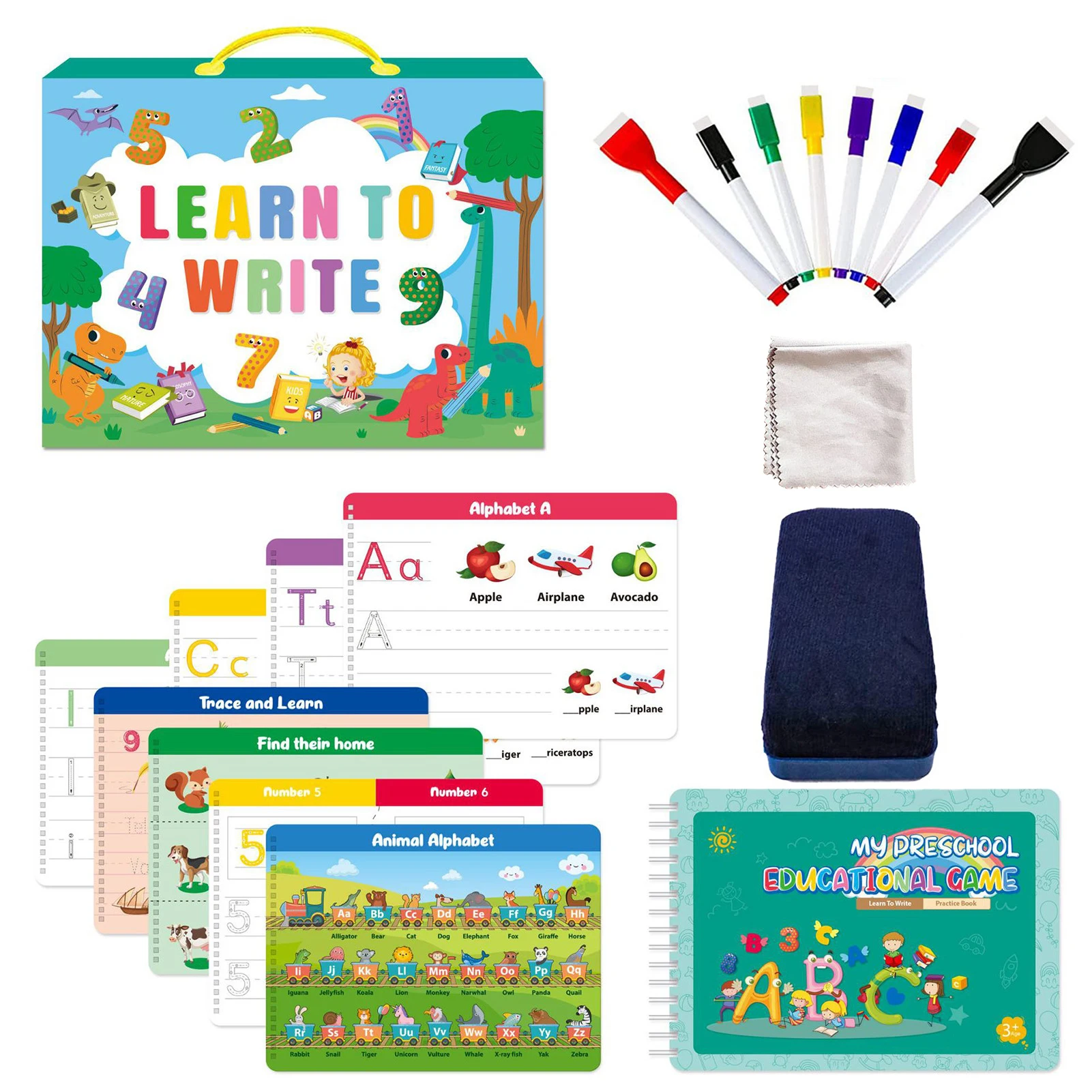 

Детская рукописная тренировочная книга тетрадь для практики Дошкольное обучение для малышей Дошкольное обучение