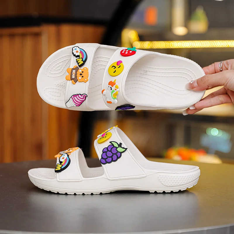 Mute EVA Women Thick Sole Soft Indoor Slippers Women Anti-slip Sandals Summer Platform Women Shoes Bath