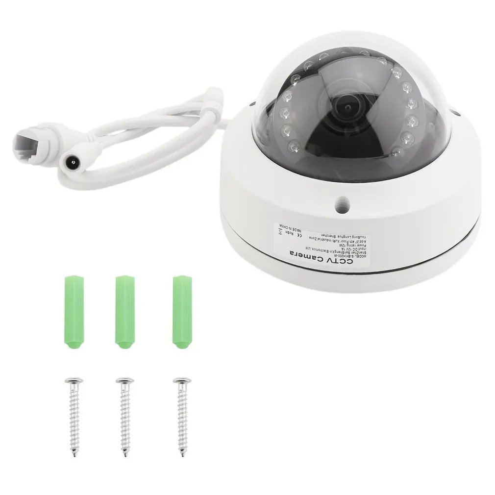 

2.8mm Lens POE IP Network Camera 2MP Dome Network Webcam Waterproof Surveillance Camera Home Protecting Security Parts UK Plug