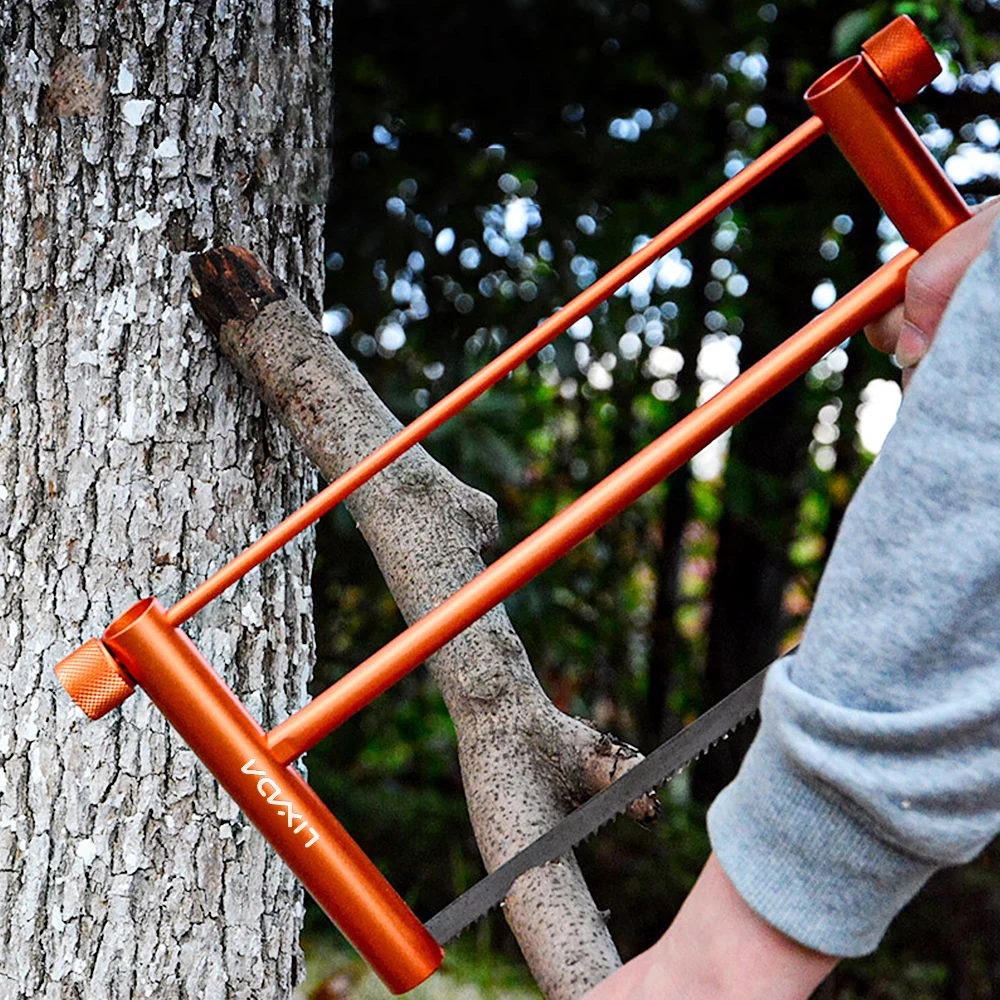 Lixada Portable Folding Wood Saw Aluminium Alloy Hand Saw Multifunctional Mini Garden Bucksaw for Outdoor Camping Equipment 2022