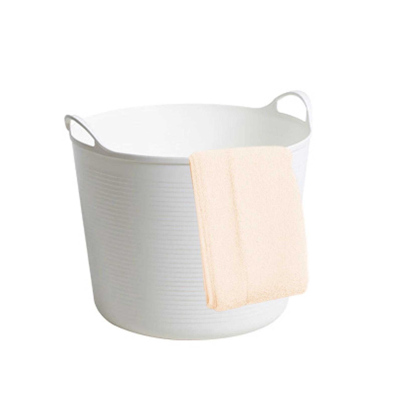 

Folding Storage Basket With Handles Portable Tote Hollow Bathing Organizer For Home Bedroom Shower Shampoo Snacks Laundry Basket