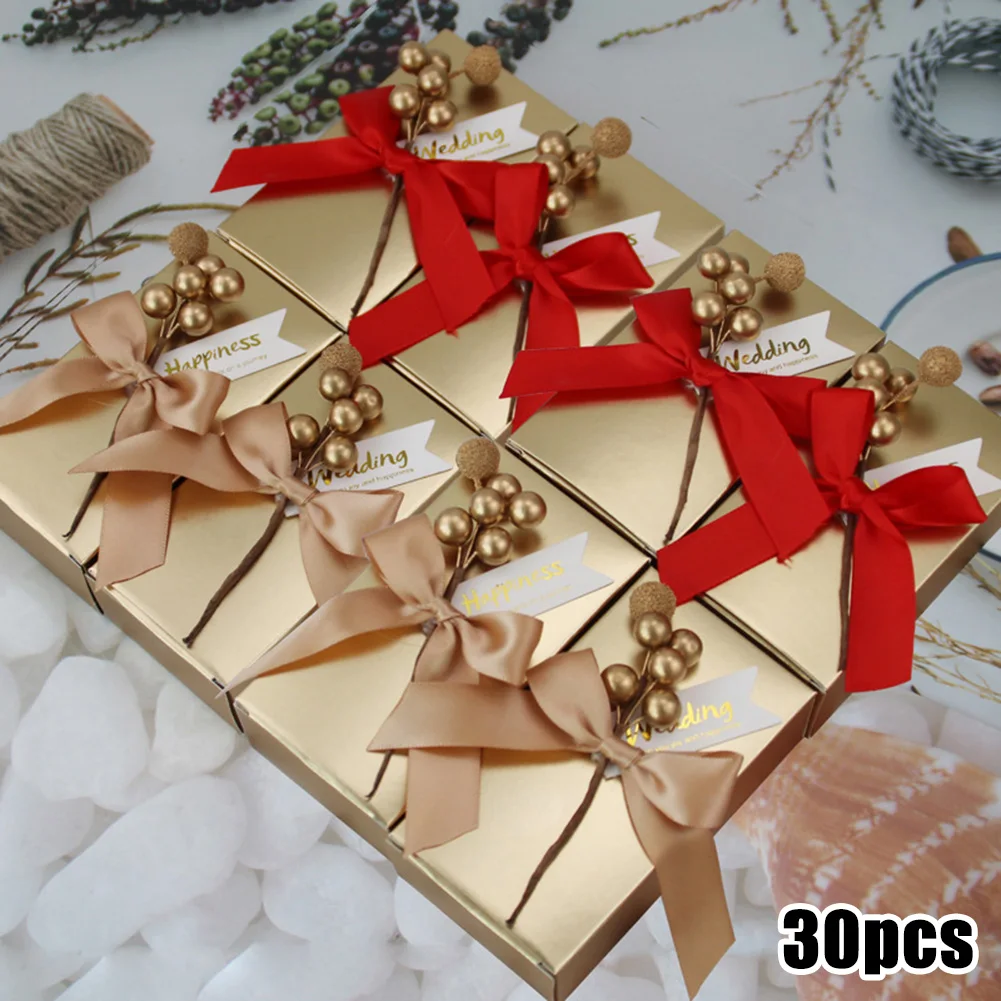 

30pcs HotSale Wedding Favor Candy Box Packaging Gift Box Birthday Party Gift Boxes Paper Bags Event Party Decoration Supplies