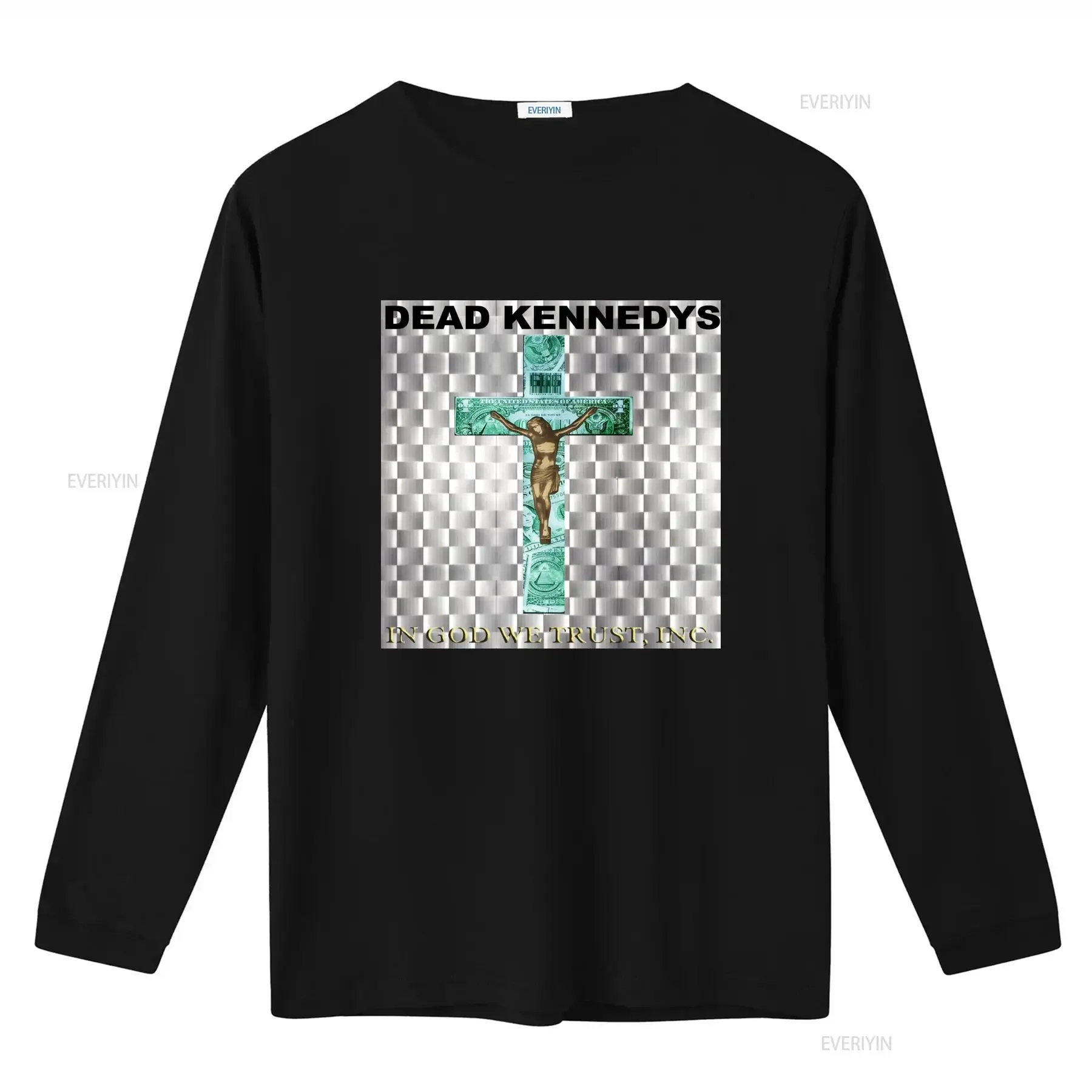 Фото Винтажная футболка Dead Kennedys In God We Trust Inc 90-х годов, размер XL, ретро-дизайн, мягкая, эластичная, дышащая, с эффектом потертости. №2