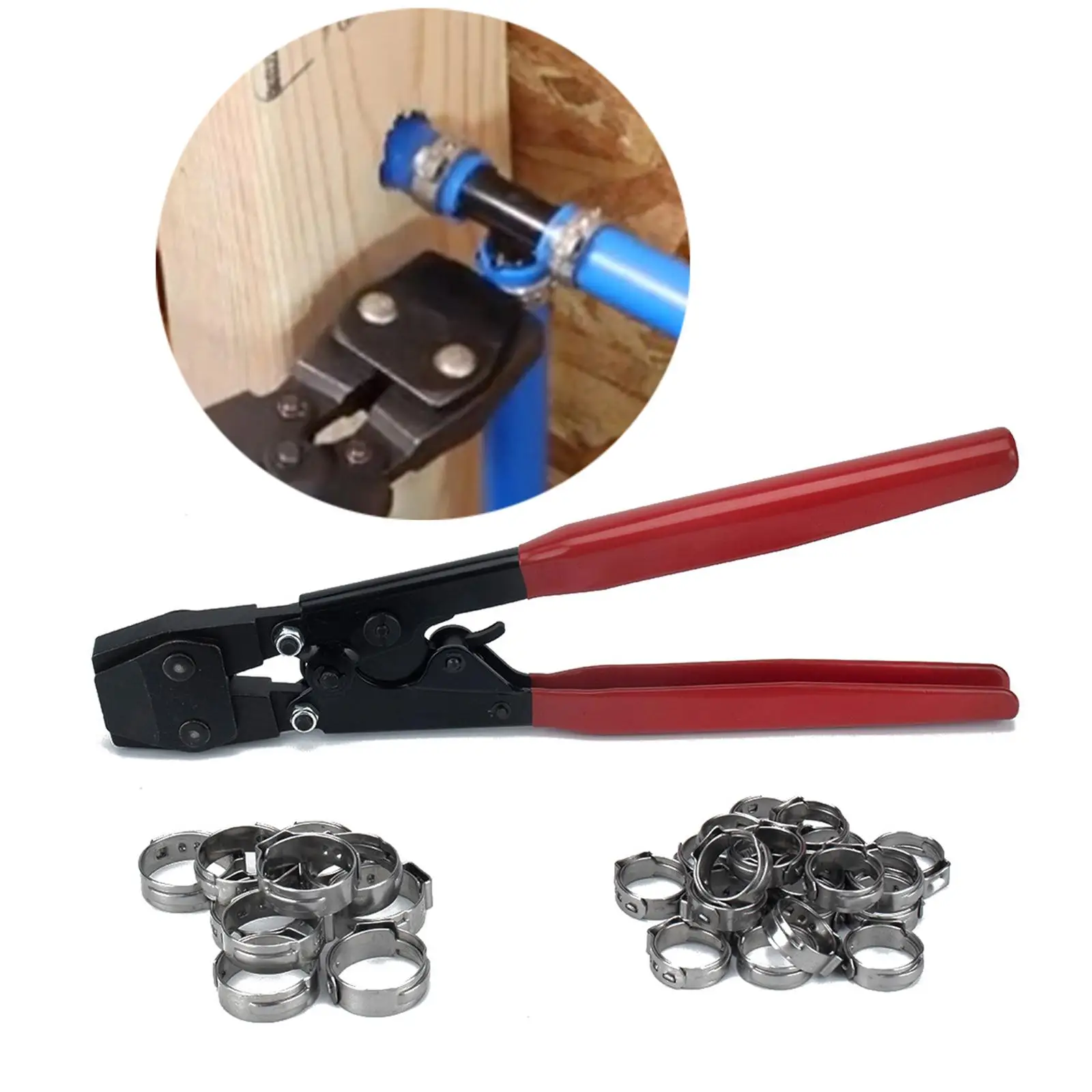 

Universal Pex Clamp Cinch Tool with Clamps Fittings Pex Tool Clamp Pliers