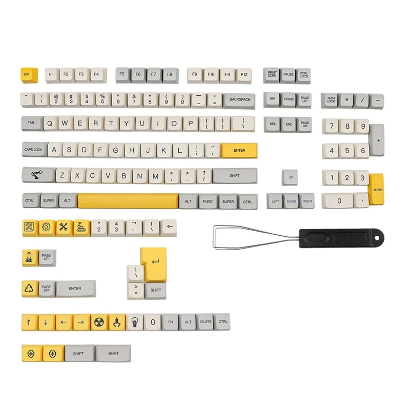 

PBT Dye SUB Keycaps Heavy Industry MDA 138 Keys Keycap Set For 61/68/75/84/980/104/108 Mechanical Keyboard MX Key Cap