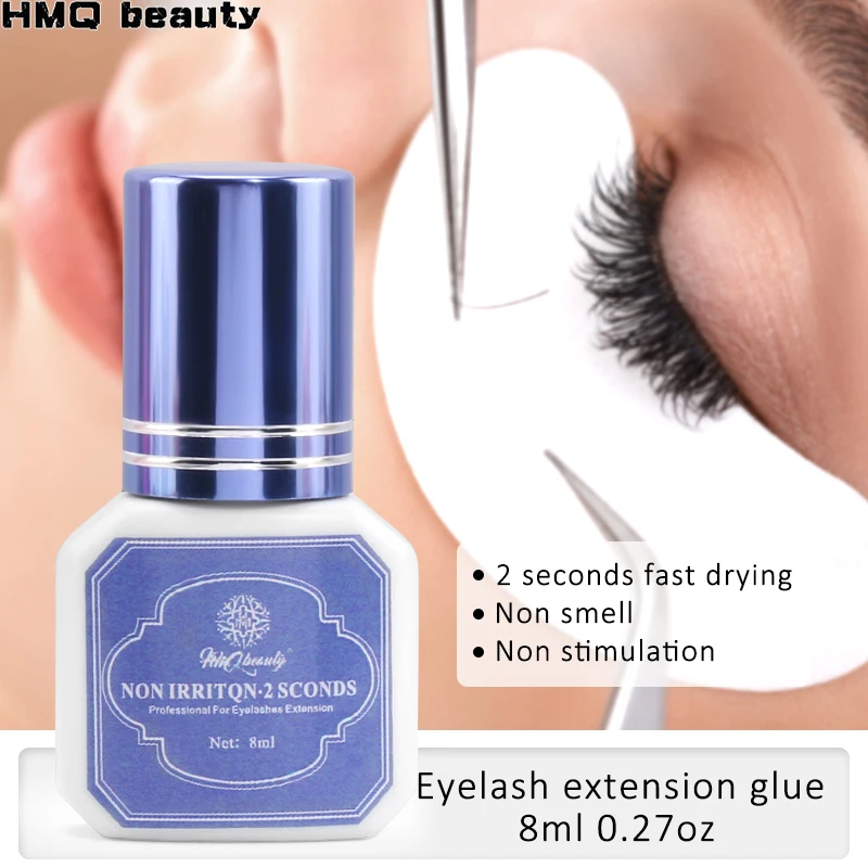 

8ml Lash Glue 2s Fast Drying Black Adhesive Waterproof No Irritant False Eyelashes Glue Eyelash Extensions Supplies Makeup Tools