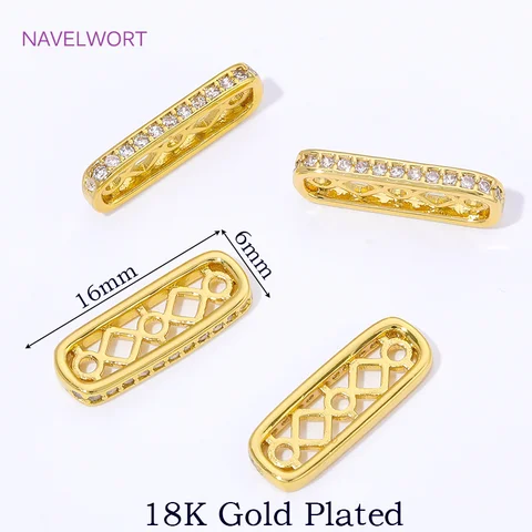 Разделители для бусин NAVELWORT золотые латунные