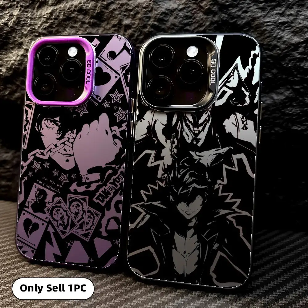 Фото Чехол для телефона Game P-Persona 5 для iPhone 17 16 15 14 13 12 11 Pro Max, дизайнерский матовый чехол с лазерной гравировкой Aurora Funda №2