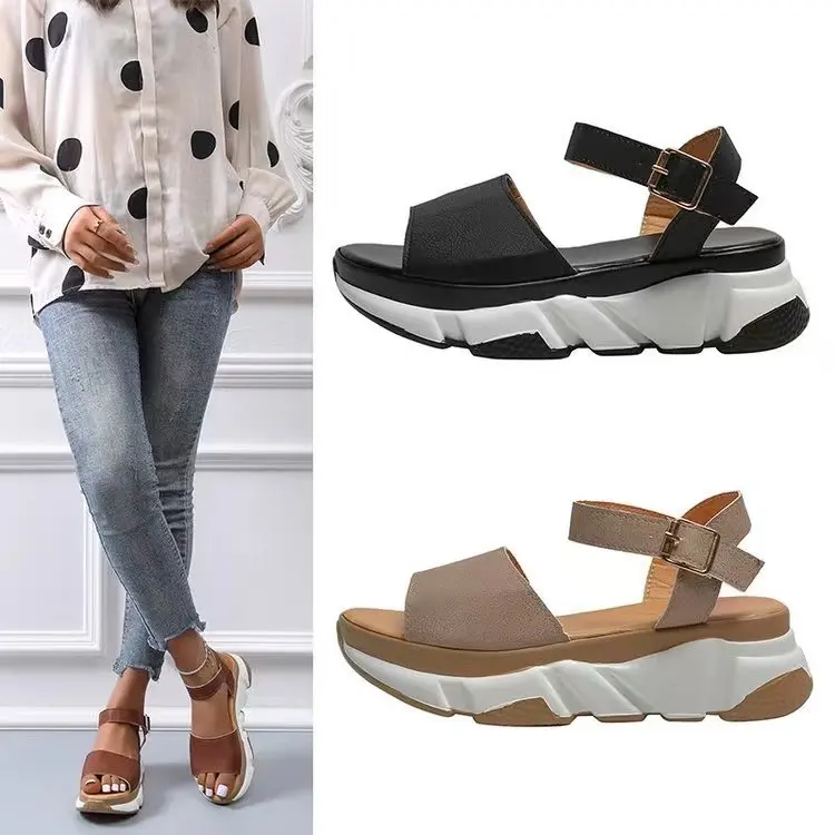 

Summer Brand Wedges Women Sandals 2023 Designer Slingback Shoes Fad Platform Slippers Beach Dress Walking Slides Women Shoes