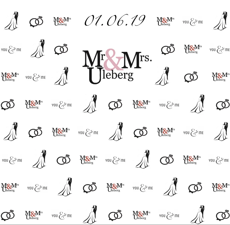 

8x8FT Personalized Mr Mrs Love Wedding Celebrating Future Bridal Custom Photo Background Backdrop Seamless Vinyl 240cm x 240cm