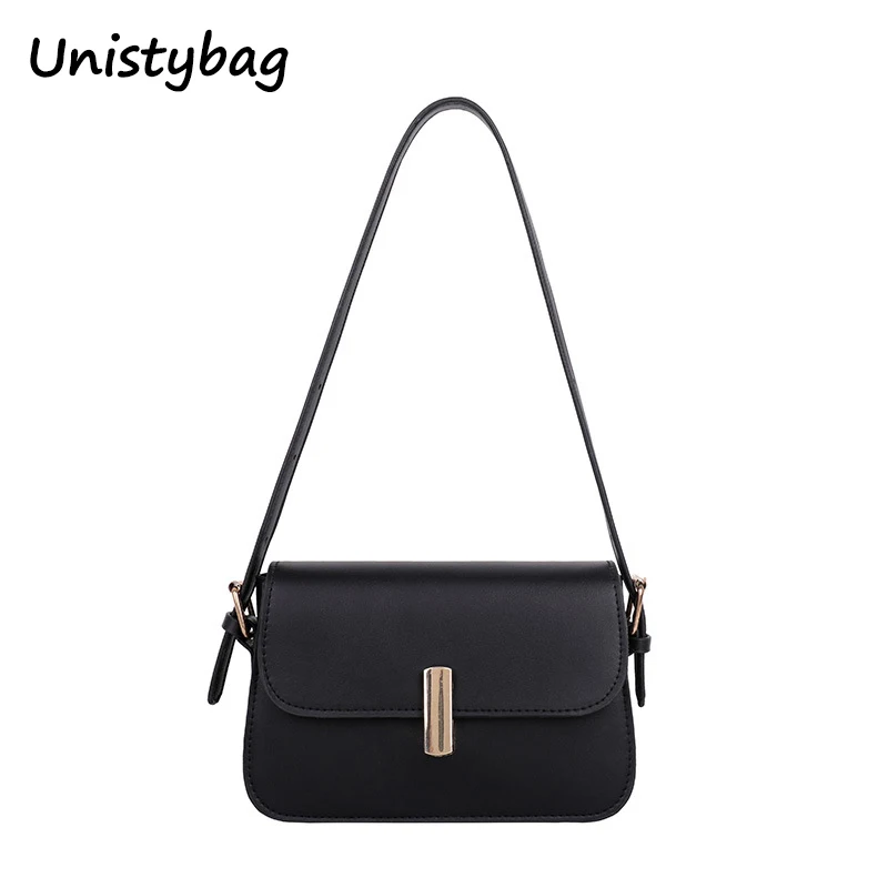 Unistybag Handbags for Women Retro Shoulder Bag Fashion Vintage Luxury Bag Trend PU Leather Women's Bag Small Square Bag