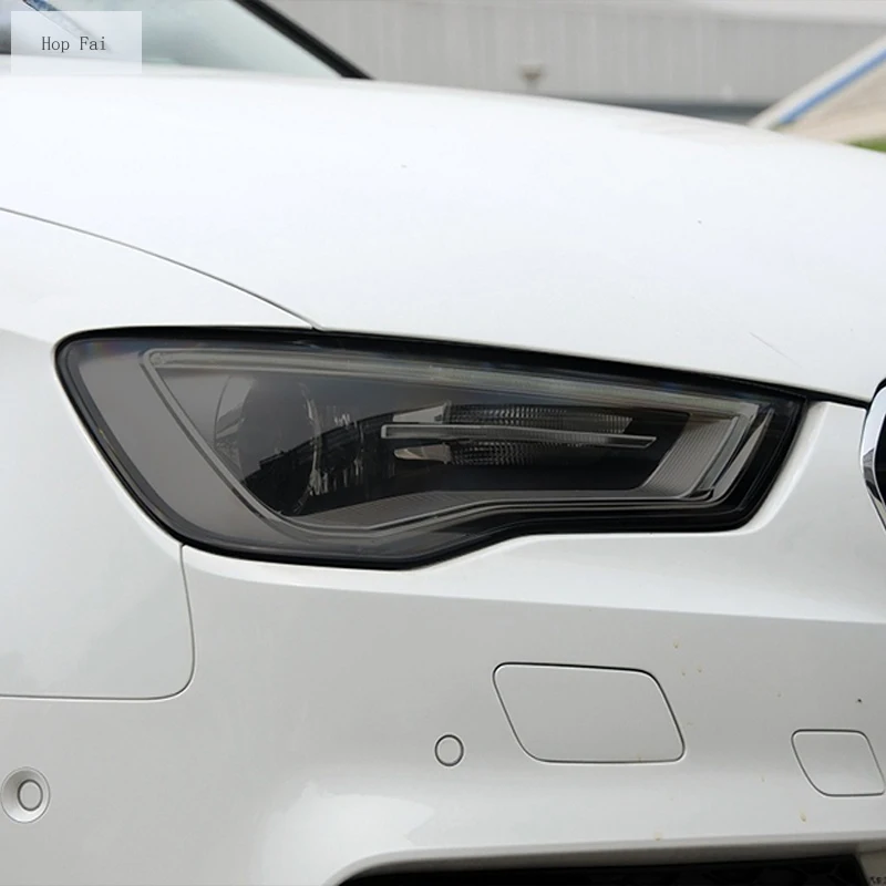 

2 шт. Защитная пленка для автомобильных фар, виниловая Прозрачная черная наклейка против царапин из ТПУ для Audi A3 S3 RS3 8V 2013-2020, аксессуары