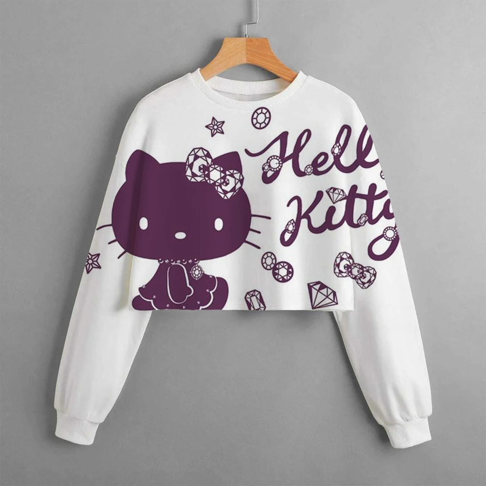 Детские толстовки Hello Kitty Kuromi с длинным рукавом для девочек детские