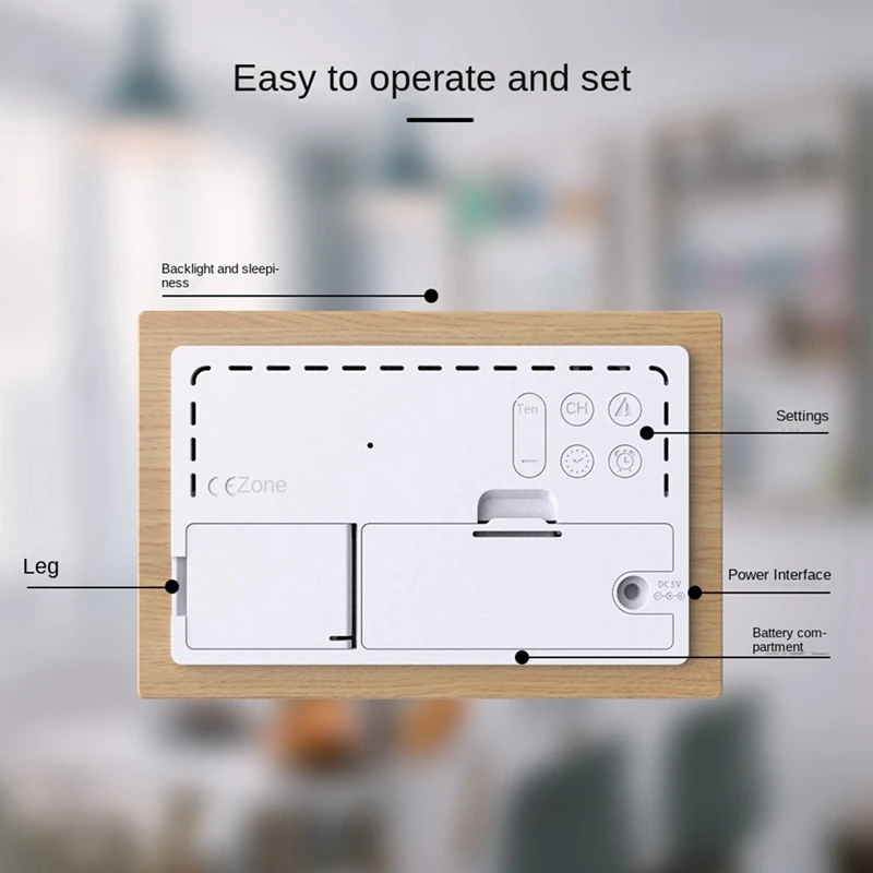 Умная метеостанция с барометром и часами измеритель температуры влажности для