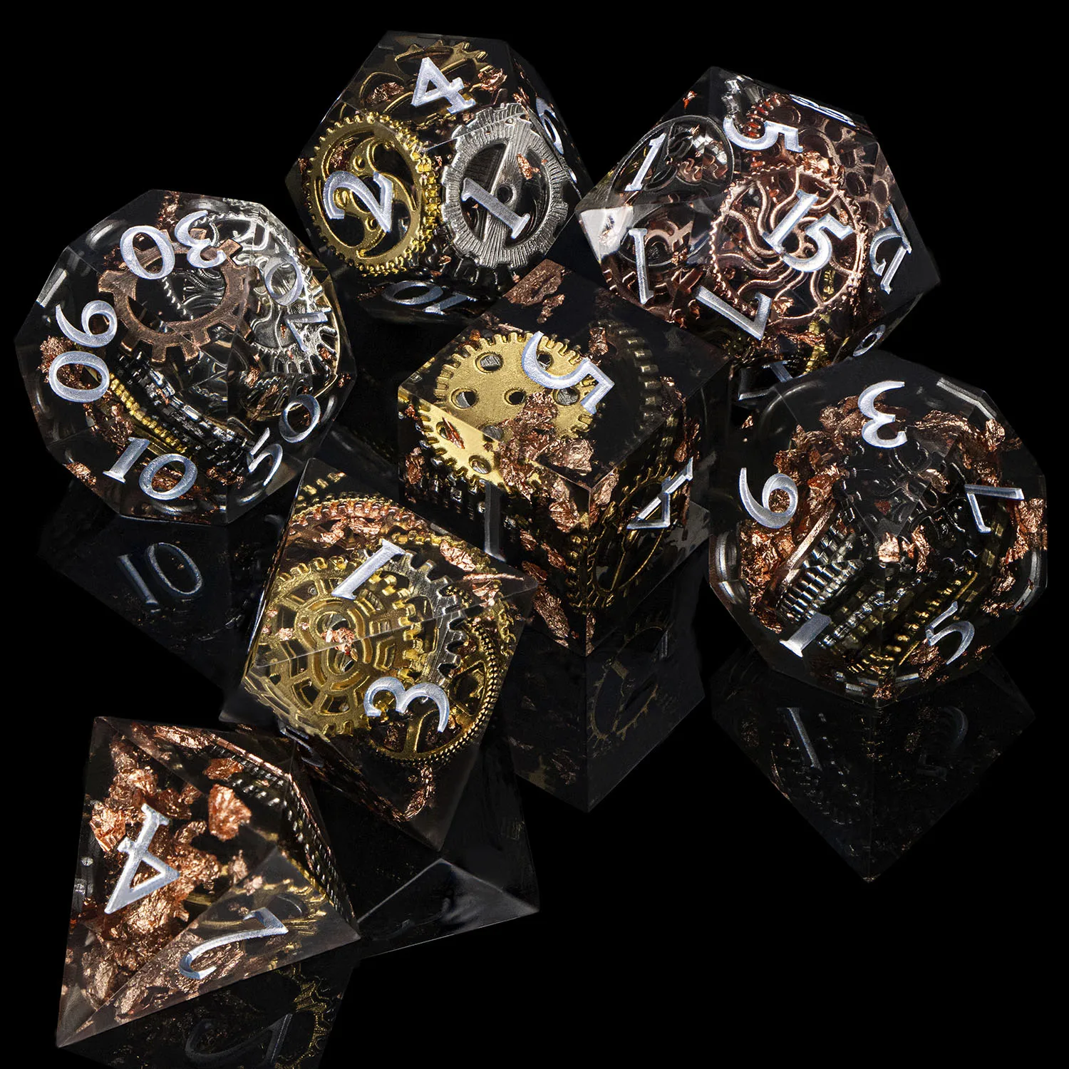 Набор черных полимерных кубиков D20 с острыми гранями для D&D, Dungeons and Dragons, Pathfinder, для ролевых игр (art.: 3920dbafa7eb9) - 3920dbafa7eb9