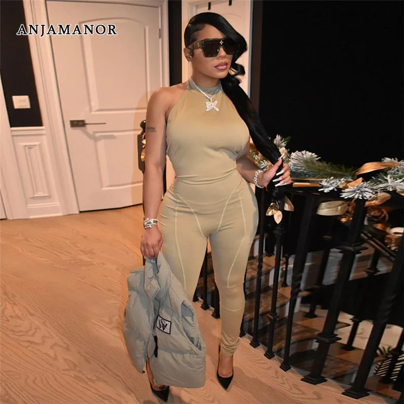 

Женский спортивный комбинезон с открытой спиной, без рукавов