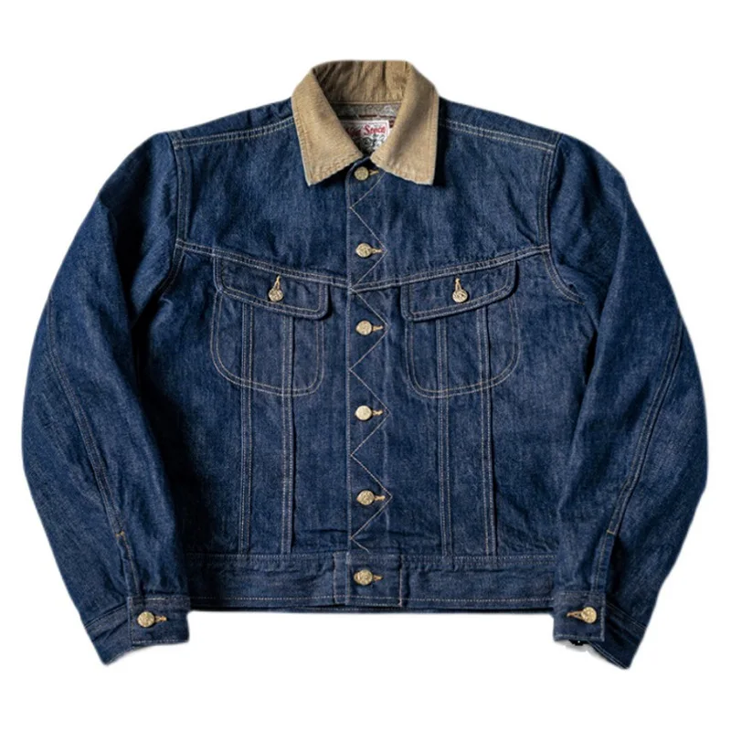 

Amekaji Storm Rider Thickened Single Breasted Casual Denim Jacket New Arrival NON STOCK Corduroy Coat for Men