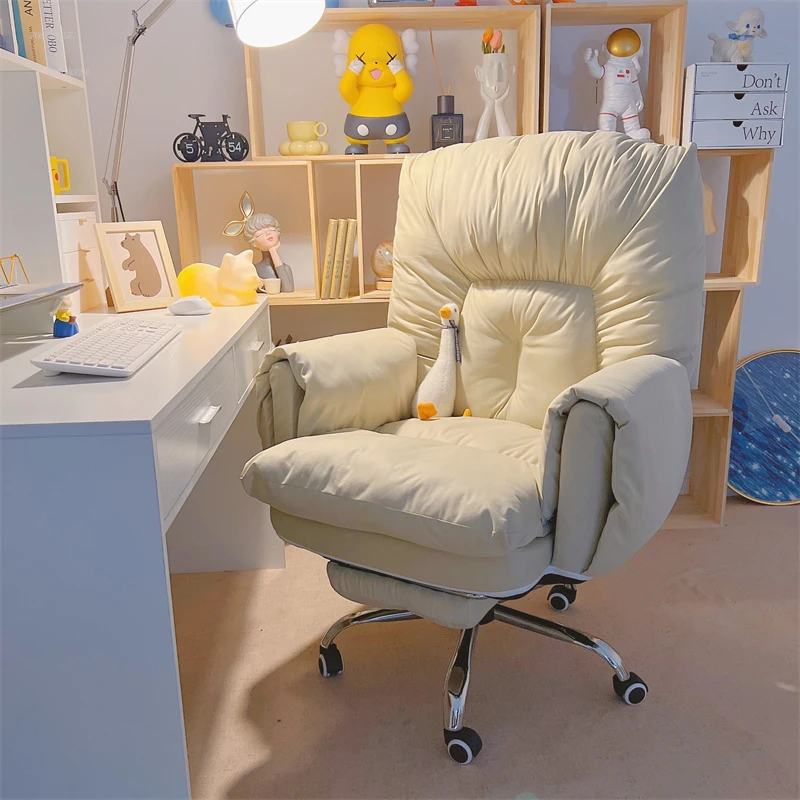

Тканевые офисные стулья в скандинавском стиле, удобное компьютерное кресло для дома и ленивых, кресло для сидения, кресло для спальни, откидное кресло, офисная мебель