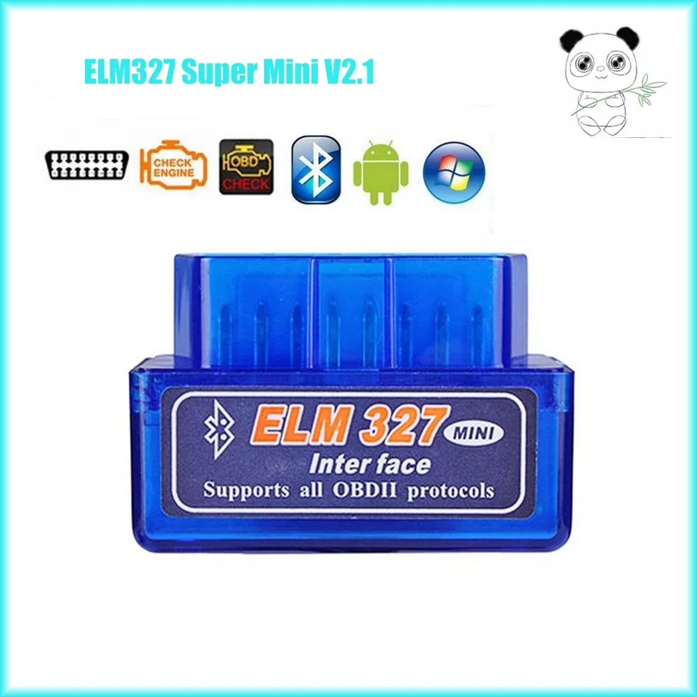 ELM327 Bluetooth Super Mini V2.1 OBD II автомобильный диагностический инструмент для Android ELM 327 2 1