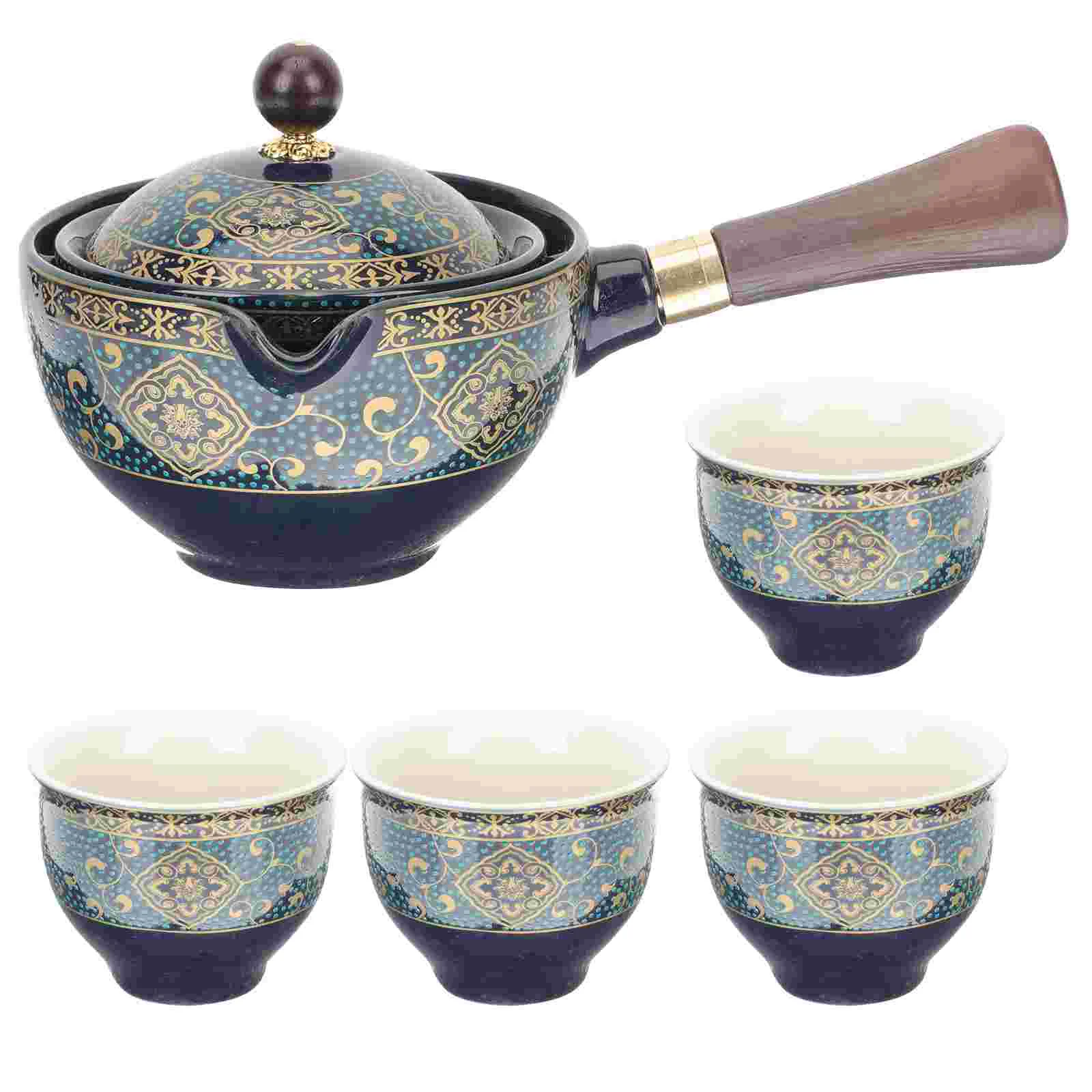

Tea Set Pot Ceramic Chinese Teapot Maker Cup Kung Fu Porcelain Kettle Kungfu Small Teawaregongfu Japanese Loose Flower Travel