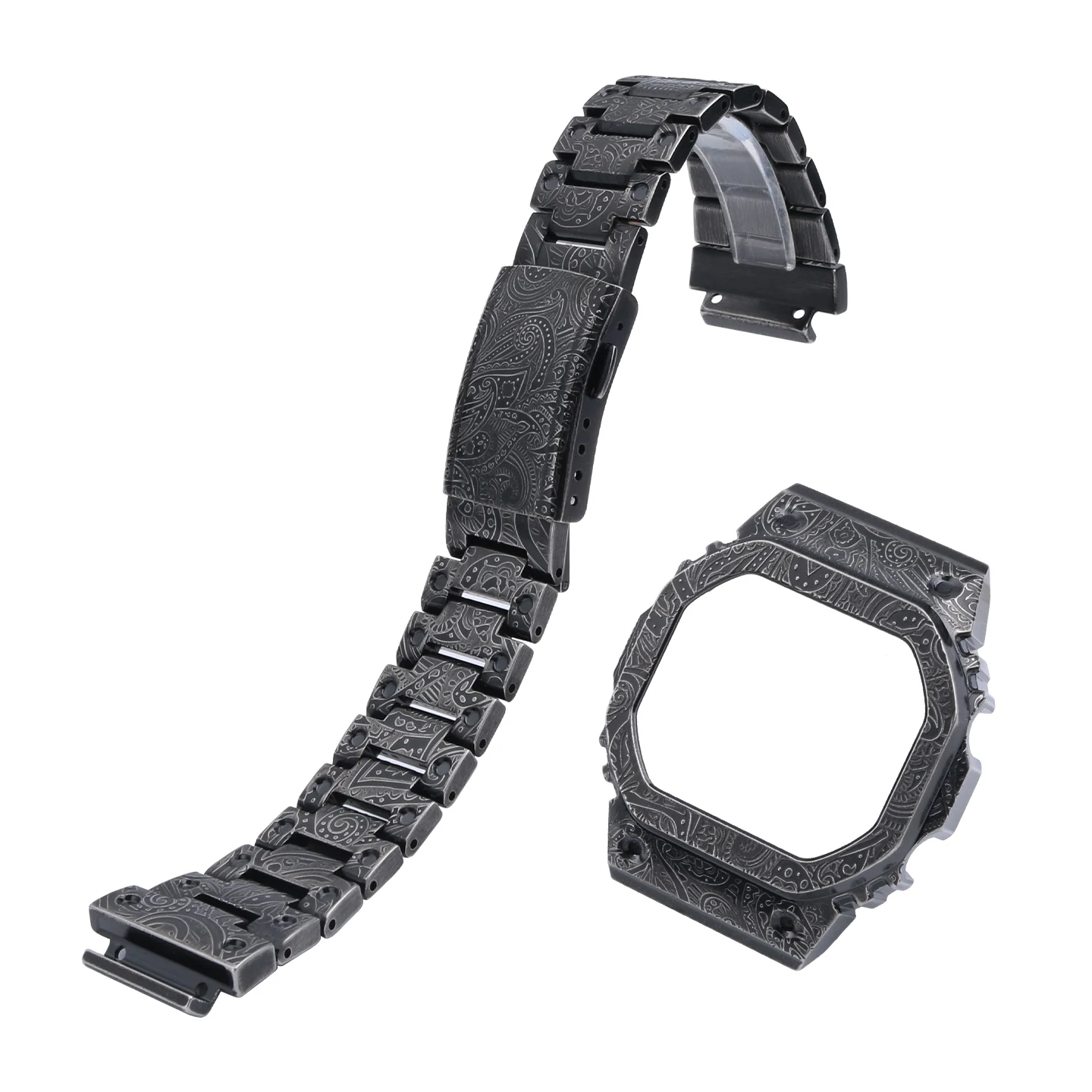 Винтажный гравированный металлический корпус для часов CASIO G-shock 3516 DW-H5600, модифицированный металлический корпус, мужской ремешок из нержавеющей стали, стальной корпус DWH5600 (art.: 3920d7d998268) - 3920d7d998268