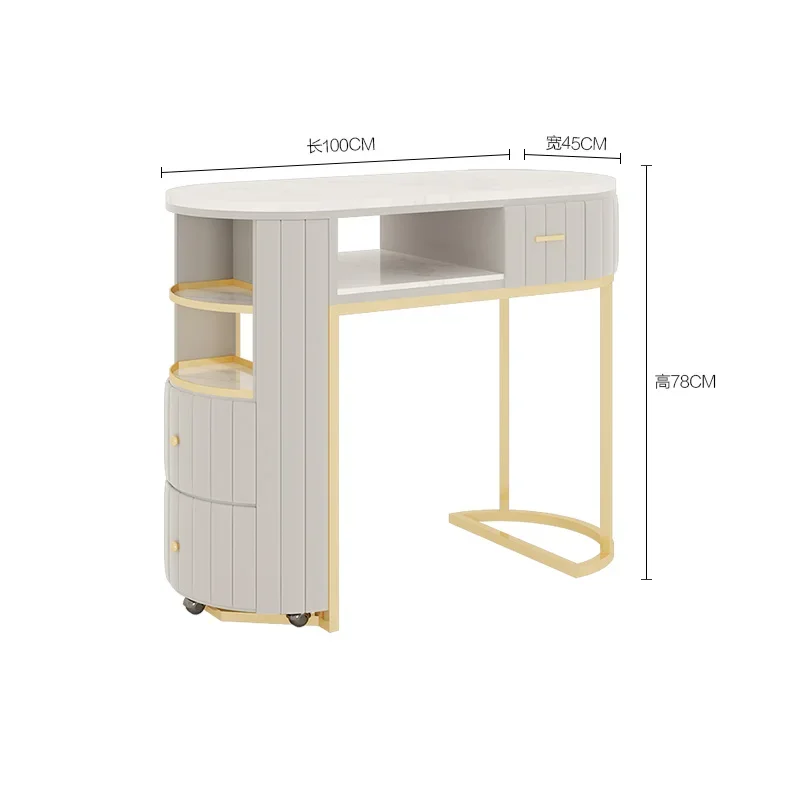 Роскошный скандинавский туалетный столик для ногтей Профессиональный