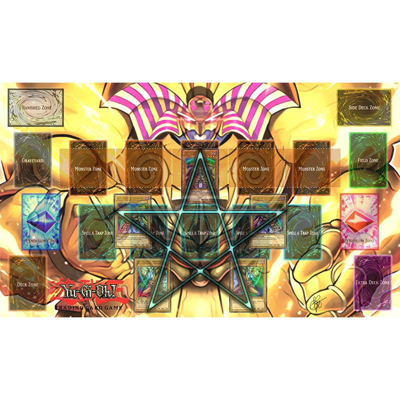 EXODIA YUGIOH Playmat With Zone Custom Print Mousemat, Board Games Cards Playing Card Games Table Pad Tarot MAT For YGO MGT TCG