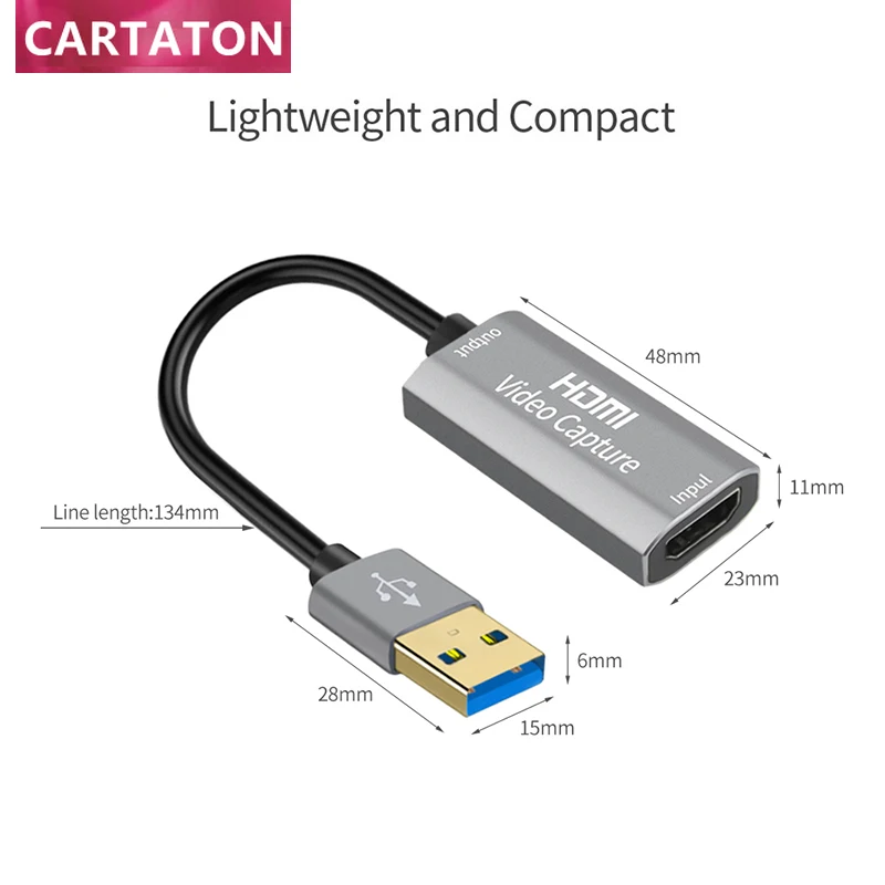 Заводская цена высокоскоростная карта видеозахвата 4k hdmi на usb 2 0 для записи игр