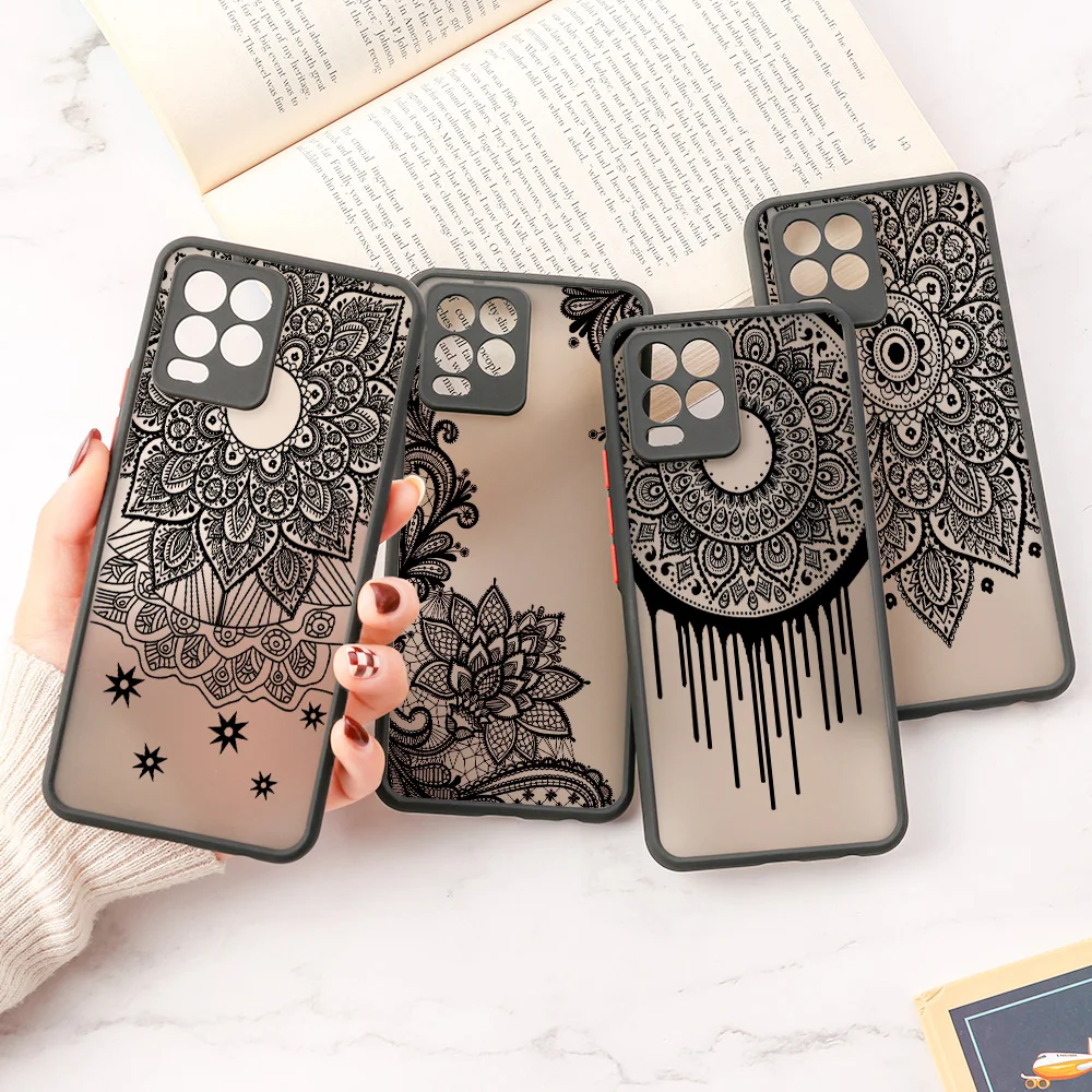 

Mandala Dreamcatcher Clear Phone Case For Realme GT Master 8 7 6 9 Pro Plus 8i C35 C31 C11 C12 C15 C20 C21Y C25Y Neo Back Covers