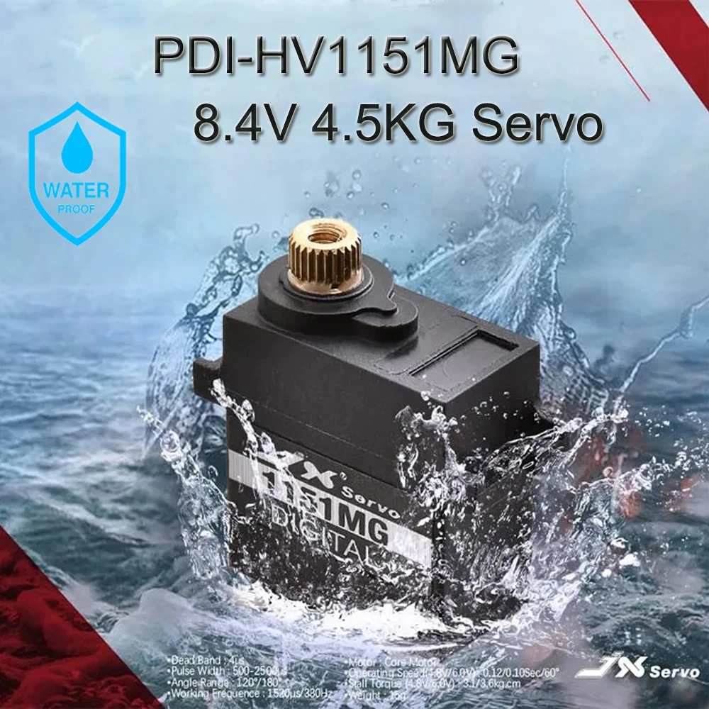 JX PDI-HV1151MG/PDI-1151MG Mini Waterproof Servo 8,4 V 4,5 KG Metal Gear Digital Servo Для Rc Car Traxxas Racing BRX01 Crawler