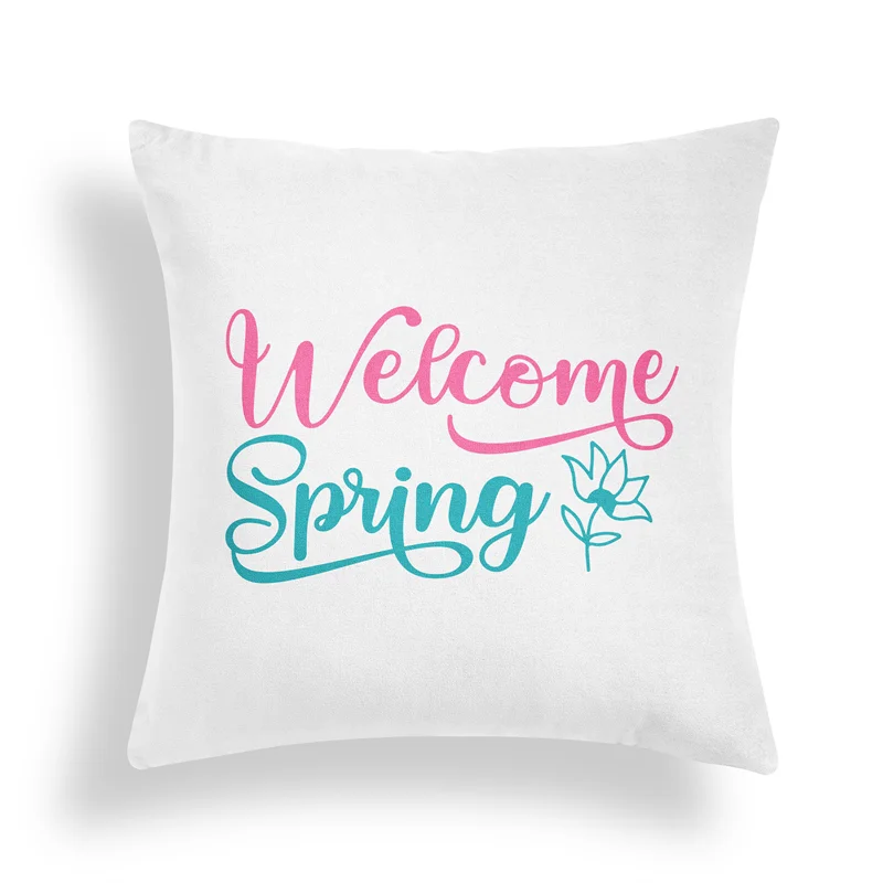 

Пасхальный чехол для подушки, домашний декор, наволочка для подушки с буквами, украшение для дома, для гостиной, Весенняя наволочка с рисунк...