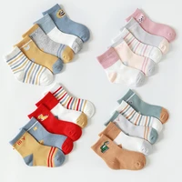 5 pairslot children cotton socks boy girl baby cute cartoon breathable socks for 0 5 years teens seasons fashion kids sock