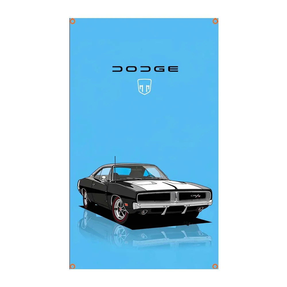 Фото FLAGap 3X5FT Muscle Car Flag Красочный художественный постер Быстрая прочность Дизайн автомобиля для гаража Декоративное настенное искусство №4