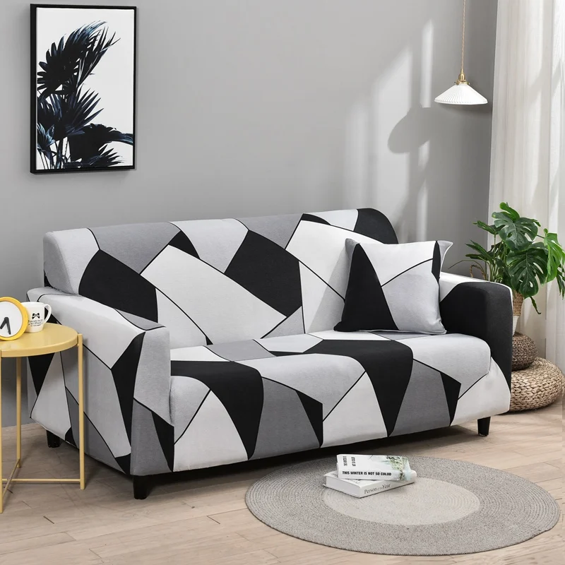 

1/2/3/4 Seater Geometry Sofa Cover Stretch Spandex L Shape Sofa Covers Chaise Longue Couch Slipcovers Furniture Protector Case