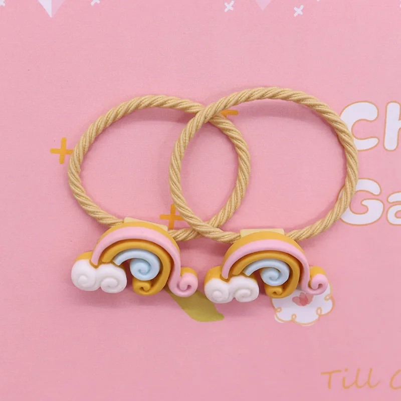 2 шт./компл. лидер продаж резиновые украшения для волос с радужной звездой и