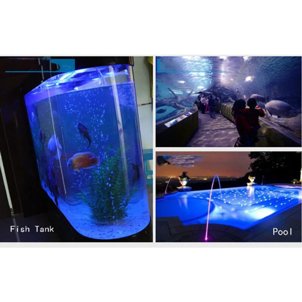 

Fish Tank LED 3W Light Flood beam IP68 10000k Lamp 8pcs Boat Swimming Pool