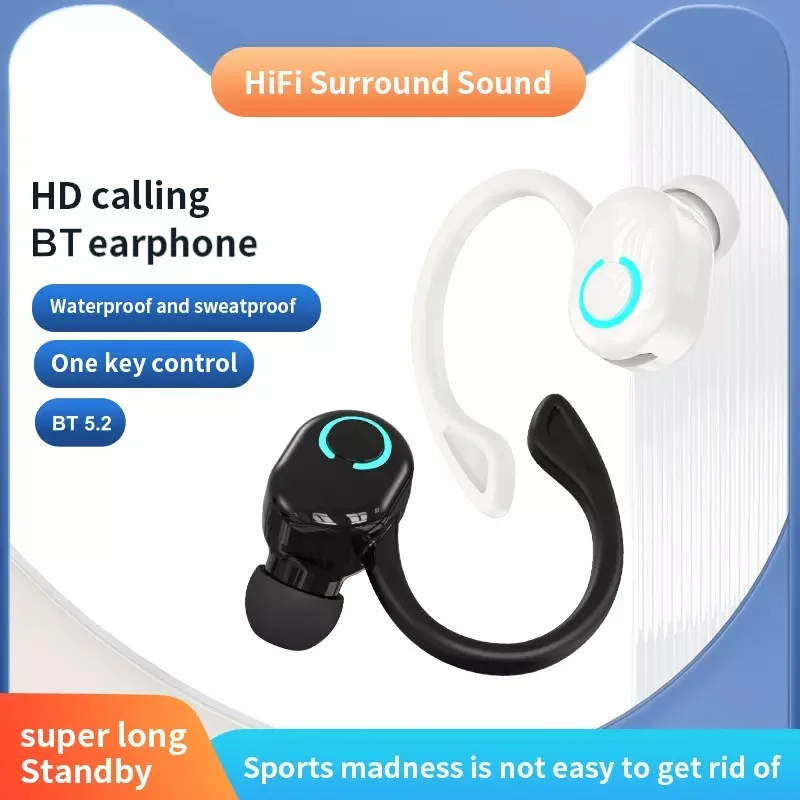 

Protable TWS Wireless Earphones Sport Headphones Bluetooth 5.2 Earbuds Handsfree Headset with Mic for IPhone Samsung Xiaomi