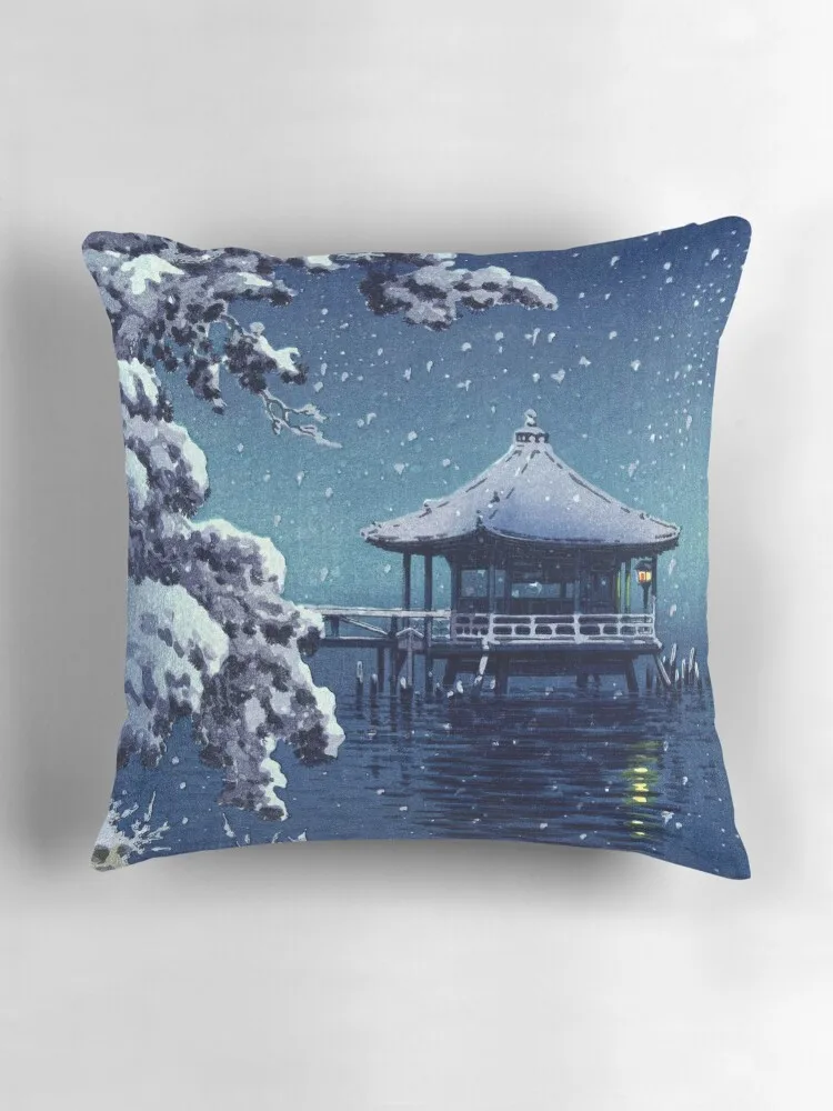Подушка Tsuchiya Koitsu с вышивкой снег на укимидо