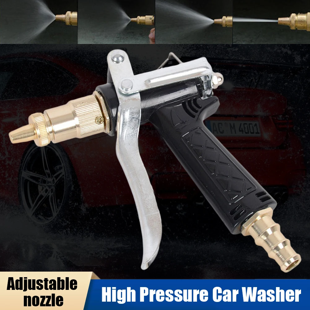 

High Pressure copper Nozzle Car Washer Gun Adjustable Patterns Washing Hose Sprinkler Garden Car Wash Machine Cleaning Tool